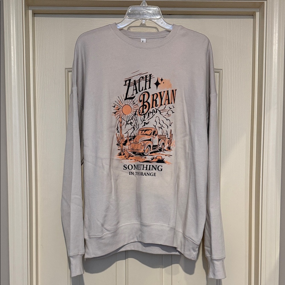 Bella Canvas Men's Graphic Sweatshirt - Gray and Orange